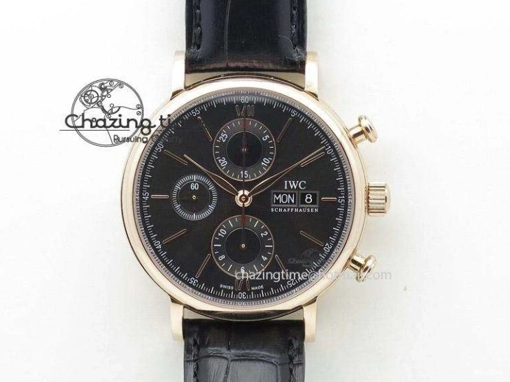 MIROTIME 0507 Mark XVIII IW327006 Titanium V7F 1:1 Best Edition Black Dial on Brown Leather Strap A Attractive 7080